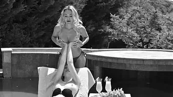 Poolside Pleasure Chapter 2: Bi Babes Polly Yangs And Merida Sat Enjoy DP Gangbang GP3080