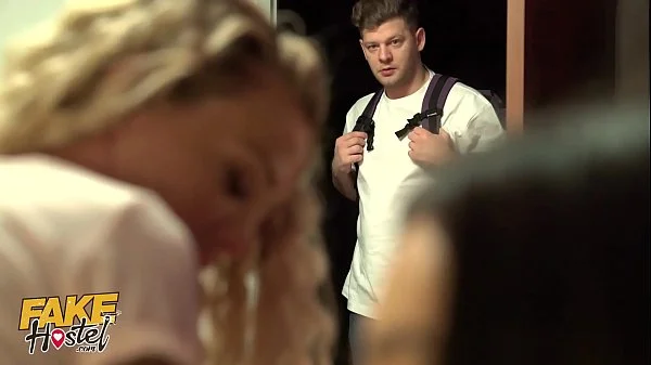 Fake Hostel Australian babe teaches Italian teen to dance on thick pole