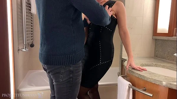 tinder date slut, hotel room fuck in pantyhose and high heels
