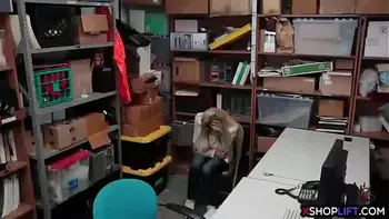 Blonde teen busted by a mall cop after she stole a necklace