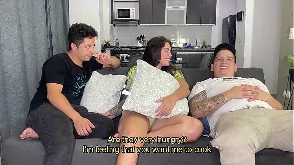 Fucking big cock while my cuckold boyfriend cooks - multiple squirts and creampie - SARA BLONDE