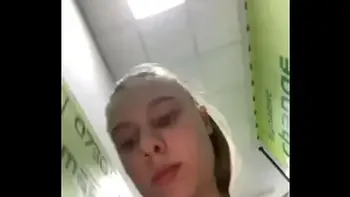 Gym girl training and play with herself