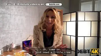 DEBT4k. Curvy chick fucked her money up and used her tits and pussy to solve it