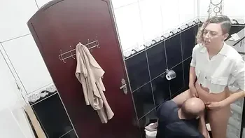He paid to film the lesbian sucking and fucking in the bar's bathroom.