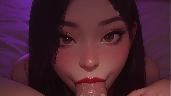 Please Cum In My Mouth - Young Asian Blowjob POV - AI