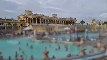 Fuck in Budapest public pool