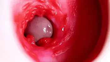 Nice big head slides inside best friend's sweet shiny hole!