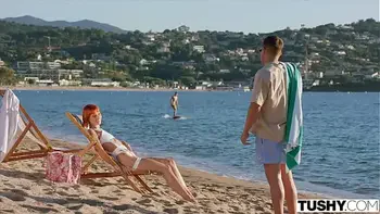 TUSHY Stunning Redhead Dolly Dyson Has Intense Double Penetration Orgasm