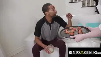 Sexy Waitress HAZEL MOORE Gangbanged at Dinner Party - BlacksOnBlondes