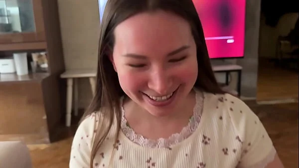 Deep Blowjob From Slutty Stepsister Long Masturbation With Mouth, Dirty Talk And Deliciously iImpaled On Brother's Cock