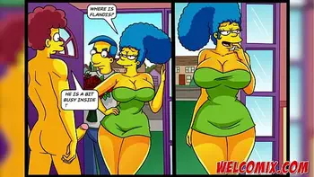 Watching my wife fucking another man! Simpsons porn Cuckold!