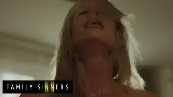 FAMILY SINNERS - Blonde MILF Drops Her Towel So Her Son-In-Law Can See Everything Before She Sucks His Cock
