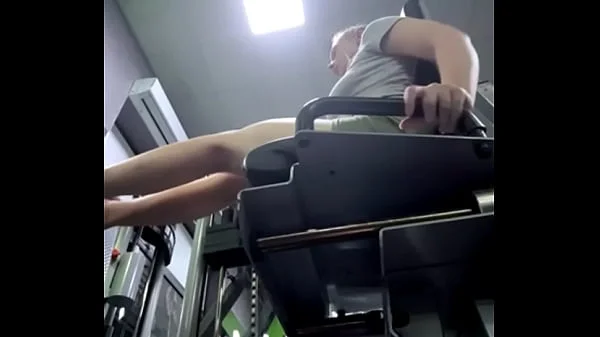 Extreme squirting in the gym