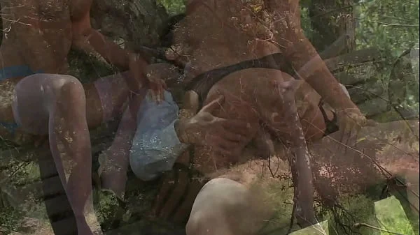 Madelyn Marie And Natasha Marley In A Hot Outdoor Threesome