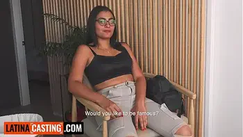 Busty Latina Model Riding Big Dick POV Cowgirl At Lingerie Casting