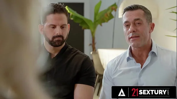 21 SEXTURY - Busty MILF Shalina Devine Takes Care Of Both Men's Cocks Letting Them DP Her Both Holes