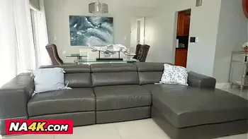 Busty Latina Miss Raquel wants to negotiate with her pussy on the line