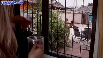 Mom almost caught us when Stepfather hard fucked me outdoor