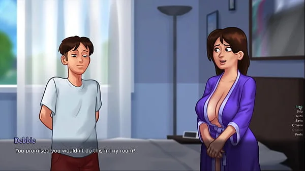 Summertime Saga - Beautiful Stepmom shows off her amazing body and gets cummed on - Part 2