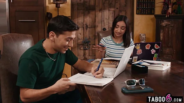 Huge tits latina lesbian teen Hailey Rose wants to try a cock for once