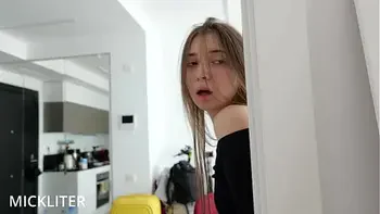 My horny roommate dries my balls perfectly