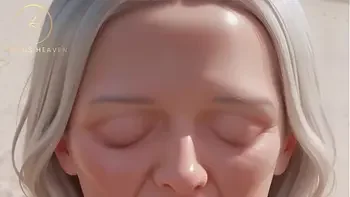 GILF With Huge Saggy Tits Blowjob At The Beach - POV AI