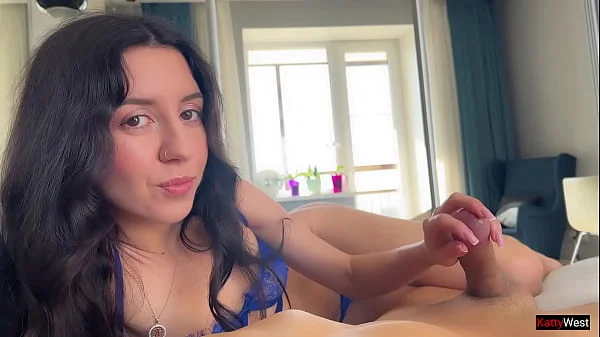 I Want To Help You Cum This Morning! - Made Him Cum Hard by Hand with Katty West