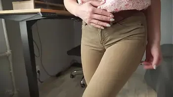 Naughty Colleague Showing Off Wedgie Pussy