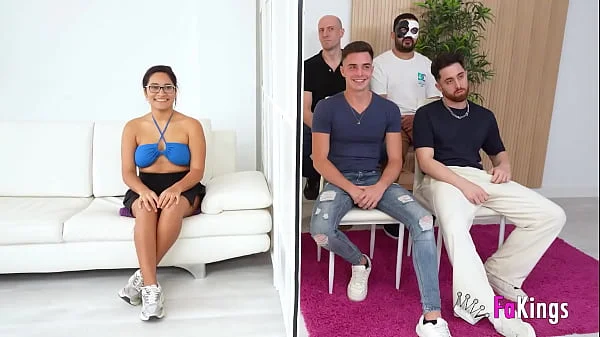 Blind date. Lana Villafuerte comes to meet a guy and ends up fucking all the suitors at FAKings