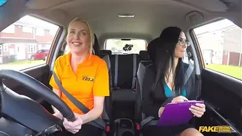 Fake Driving School - Blonde Eats Pussy to Pass her Driving Test