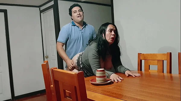 I fucked my stepmother while she was clearing the table.