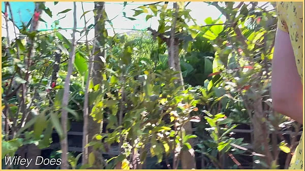 Wifey heads out in a cute summer dress braless and looks amazing with her blonde hair.