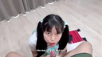 Cute Asian Horny Girl try to seduce her Teacher ( English Subtitle )