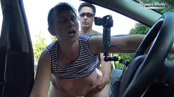 Mature Sissy Seduce To Outdoor Fuck