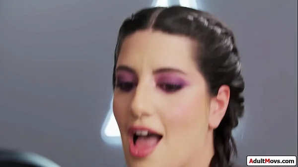 Busty Futa babe sucked off during squats by asian futanari