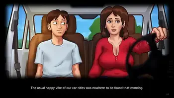 Summertime Saga - Busty Stepmom sucks a huge cock and gives the best sloppy blowjob