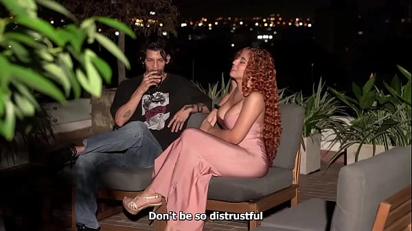 Busty Colombian babe arrives on a trip and decides to share a room with a stranger at the hotel.