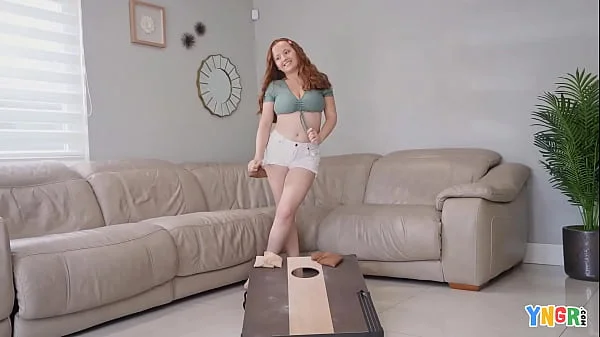 Red Eviee Plays A Sexy Game Of Cornhole Before Getting Fucked