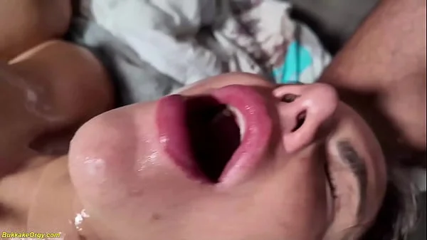 nympho flexible milf extreme bukkake gangbanged