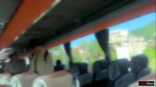 Public Dick Flashing in the Bus - Pervert Jerks Off On Girl And She Grabs His Cock