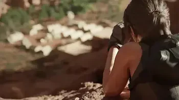 Lara Croft from Tomb Rider is captured by the enemy