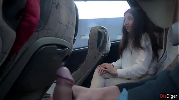Public Dick Flashing - Risky Handjob in Public Bus Full of People Cum by Hand