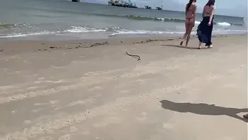 Crazy milf jerks me off in front of passersby