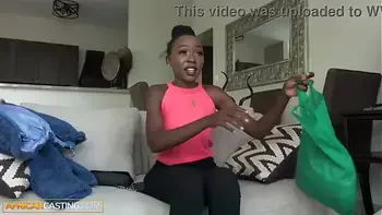 Tiny Ebony Teen Cutie Pussy Stretched By Big Cock American In Casting Call