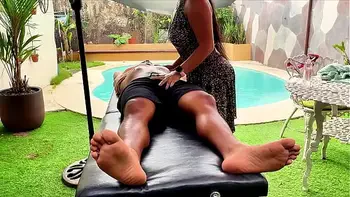 Tricked by horny stepmother, massage with happy ending