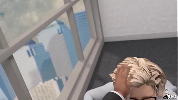 Busty Jewish Secretary sucks and fucks her black boss