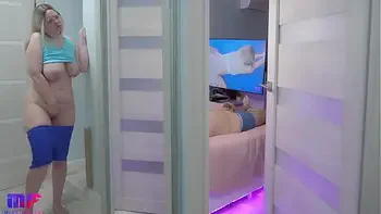 Stepdaughter with big tits spies on stepdad part 5