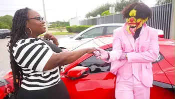 Thick & Juicy BBW Bank Teller Delivers Gibby 1 Million Dollars in Cash and Of Course She Wants A Piece Of The Pie