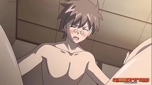 Hentai tenant fucks hot redhead and landlord