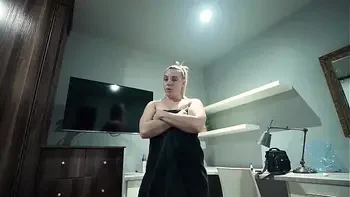 Stepmom Catches Stepson Watching her in Motel Room – Fucks Him to Anal Creampie